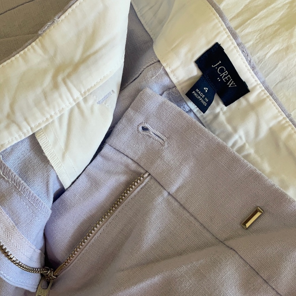 Lavender scalloped shorts from j crew